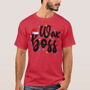 G8J1 Wa Boss Weihnachtsleuchten Merry Xmas Waing L T-Shirt