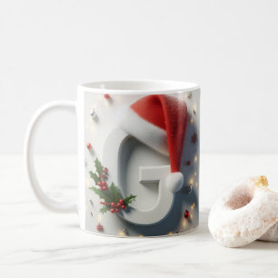 G Anfangs-Weihnachtstasse – Festliches Buchstaben- Kaffeetasse