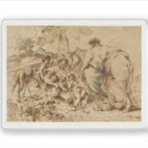 G. B. Castiglione - Eine Familie in einer Wüstenla