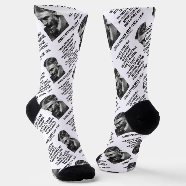 G. B. Shaw-Fortschritt hängt von einem unvernünfti Socken (Gewinkelt)