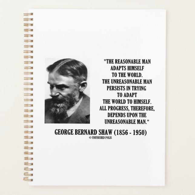 G. B. Shaw Progrès Dépend D'Un Homme Inraisonnable (Devant)