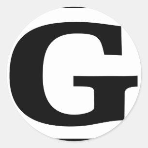 G bewertet runder aufkleber