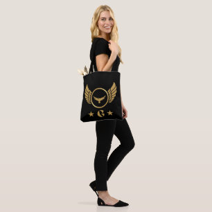 G Brief mit goldenem Adler auf der Schulter Damen Tasche