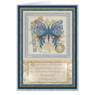G Carte blanche papillon bureau de création