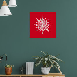 G-Clef Snowflake Poster