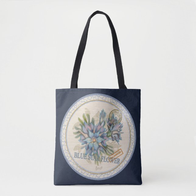 G create Office blue Blume Tasche (Vorderseite)