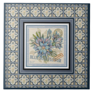 G Creation Büro blaue Blume Fliese