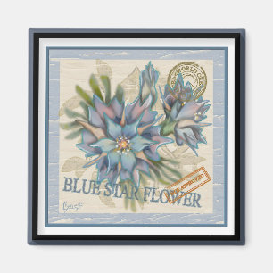 G Creation Büro blaue Blume Magnet