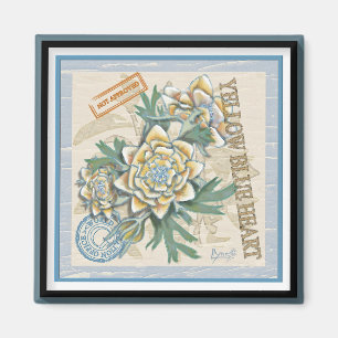 G Creation Büro gelbe Blume Magnet