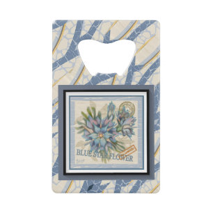 G Creation Office - blaue Blume Geldbeutel Flaschenöffner