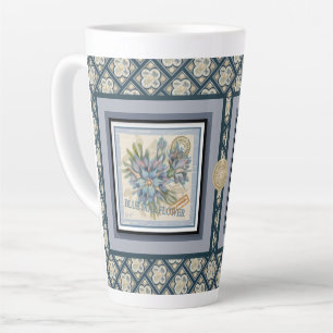 G Creation Office - blaue Blume Milchtasse