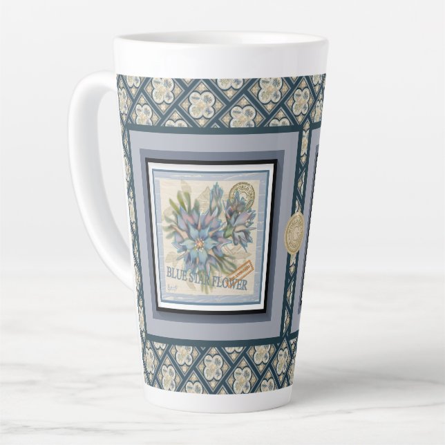 G Creation Office - blaue Blume Milchtasse (Linke Ecke)