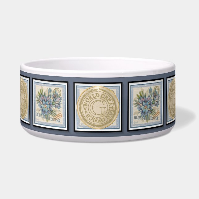 G Creation Office - blaue Blume Napf (Vorderseite)