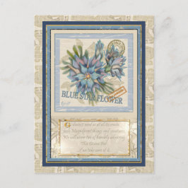 G Creation Office - blaue Blume Postkarte