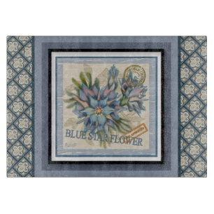 G Creation Office - blaue Blume Schneidebrett