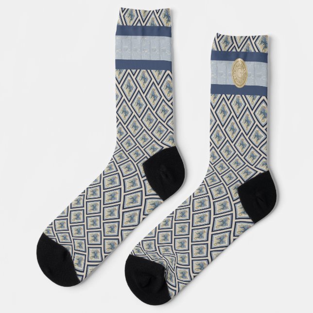 G Creation Office Blauer Schmetterling Socken (Linkes Detail)