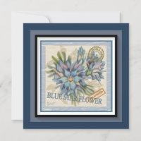G Creation Office carte bleue à fleurs vierge