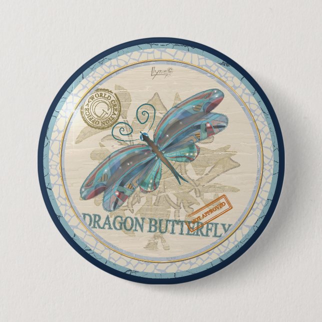 G Creation Office Dragonfly Button (Vorderseite)