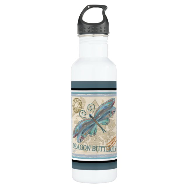 G Creation Office Dragonfly Edelstahlflasche (Vorderseite)