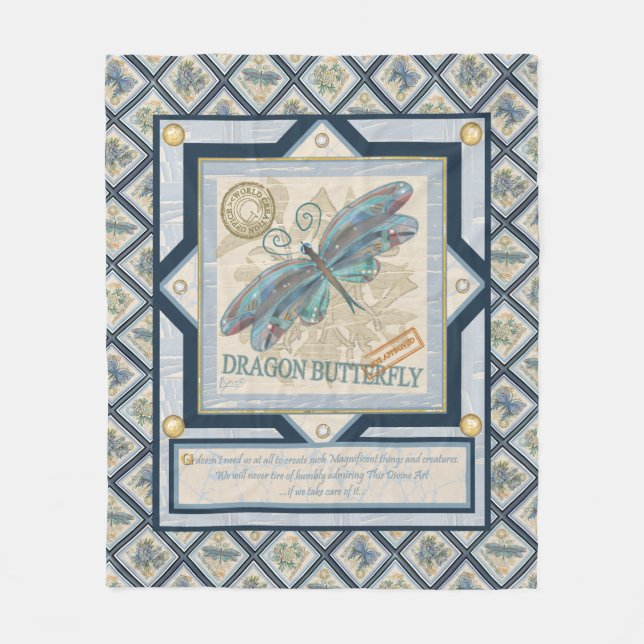 G Creation Office Dragonfly Fleecedecke (Vorderseite)