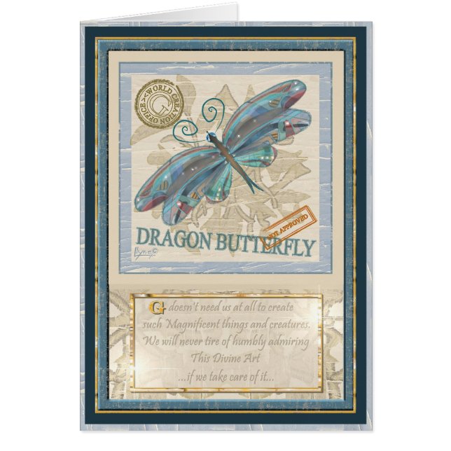 G Creation Office Dragonfly Geburtstagskarte (Vorne)