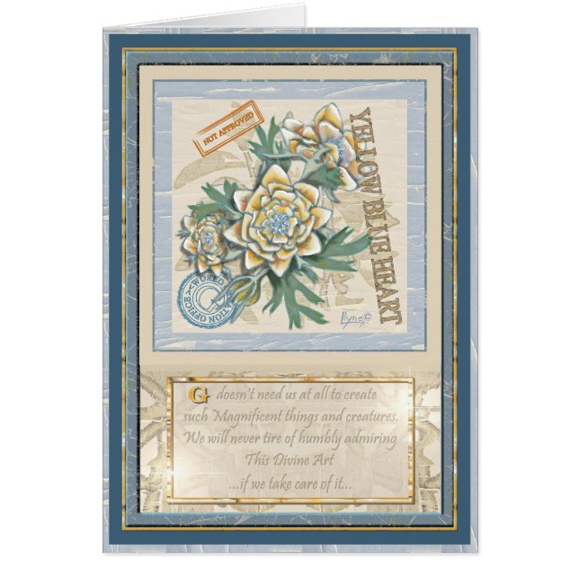 G Creation Office Gelbe Blume Geburtstagskarte (Vorne)