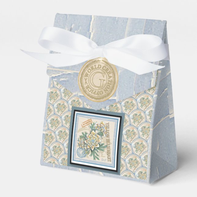 G Creation Office gelbe Blume Geschenkschachtel (Vorderseite)