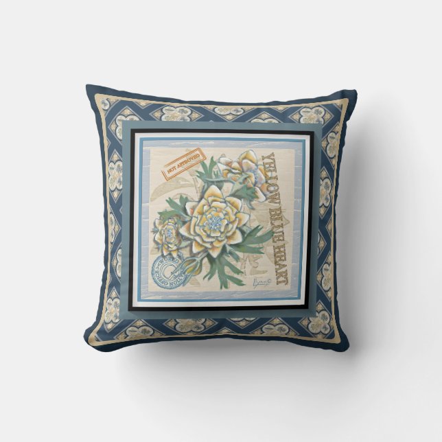 G Creation Office gelbe Blume Kissen (Vorderseite)