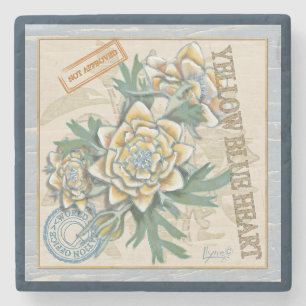 G Creation Office gelbe Blume Steinuntersetzer