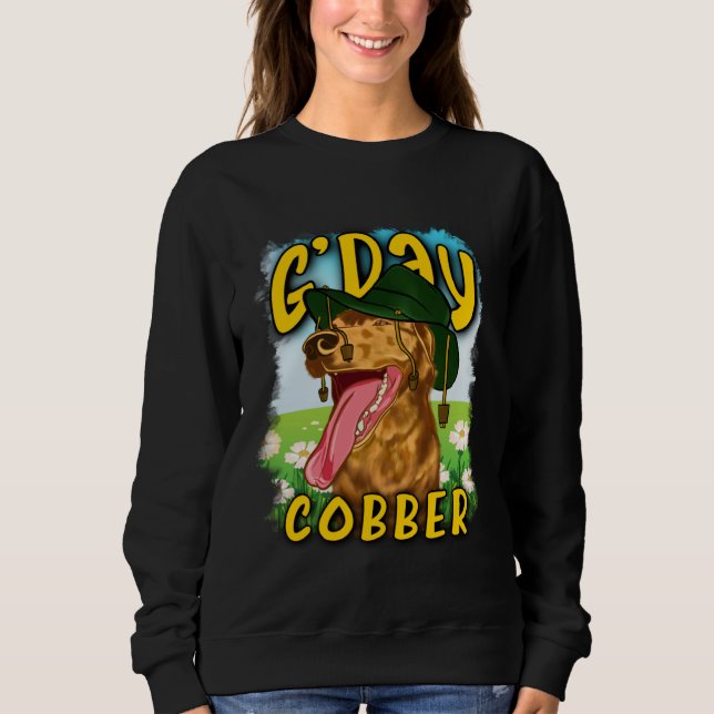 G day Cobber  Hello Mate  Australian Dog Aussie Di Sweatshirt (Vorderseite)