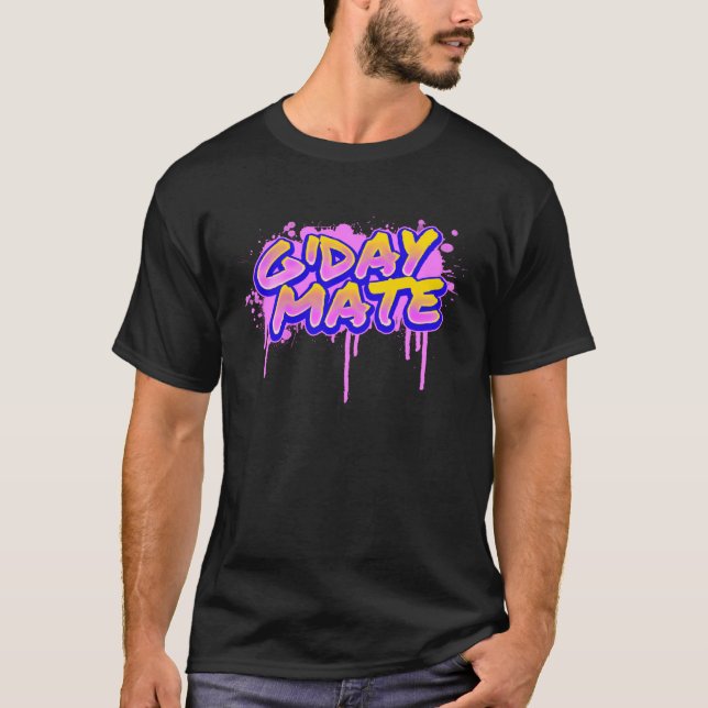 G day Mate Australia Vaporwave Aesthetic Glitch T-Shirt (Vorderseite)