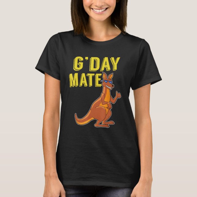 G Day Mate GDay Australian Kangaroo Aussie T-Shirt (Vorderseite)