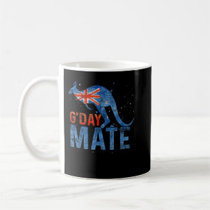 G Day Mate Kangaroo Aussie Animal Australia Flag A Kaffeetasse