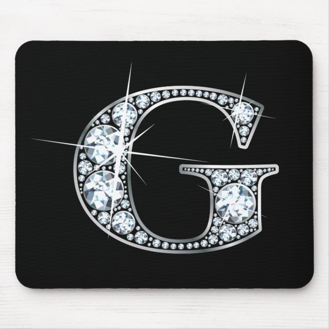 "G" Diamond Bling Mousepad (Vorne)