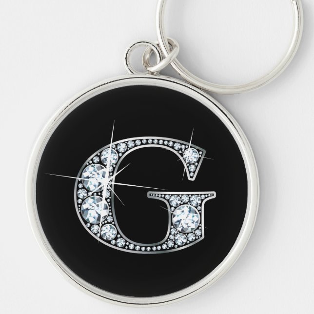 "G" Diamond Bling Schlüsselanhänger (Vorne)