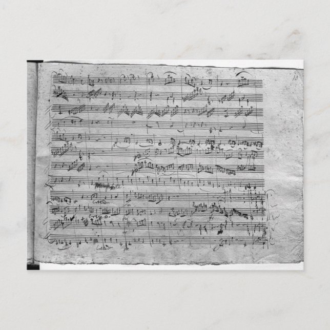 G-Dur für Geige, Cembalo und Violoncello Postkarte (Vorderseite)