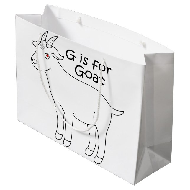 G est pour le sac de cadeau de chèvre (Dos Angle)