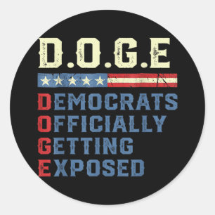 g.g.e Doge Department of Government Efficiency Runder Aufkleber