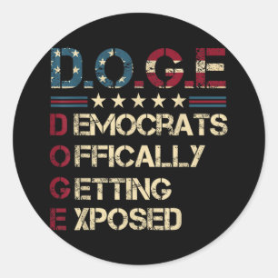 g.g.e Doge Department of Government Efficiency U Runder Aufkleber