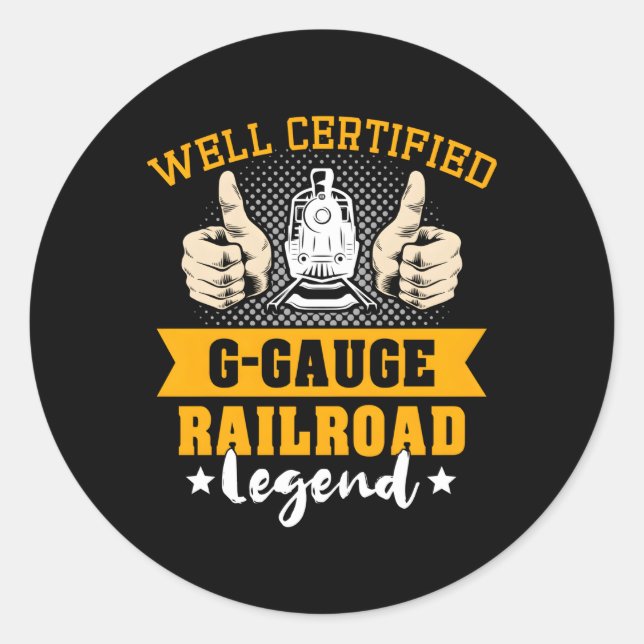 G-Gage Eisenbahn Großraumbahn Modellbahnen Runder Aufkleber (Vorderseite)