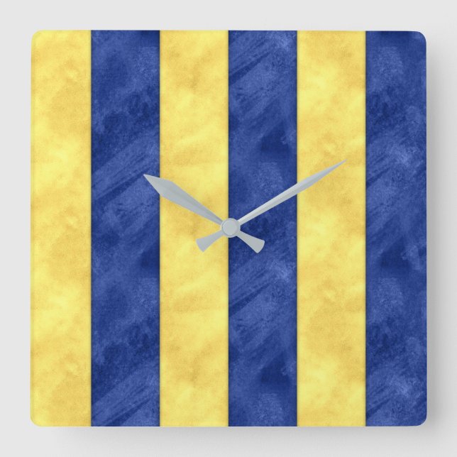 G Golf Watercolor Wasserzeichenflagge Quadratische Wanduhr (Vorderseite)
