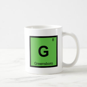 G - Greensboro North Carolina Chemie-Symbol Kaffeetasse