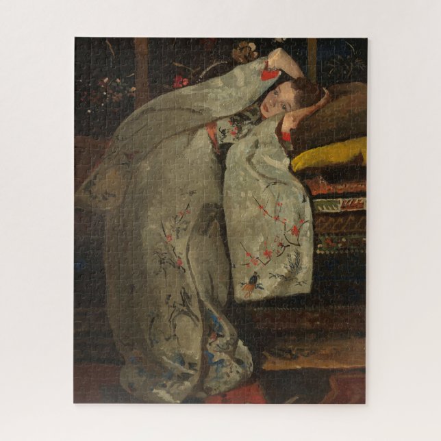 G.H. Breitner, Mädchen im weißen Kimono - Kunst (Vertikal)