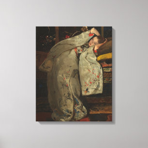 G.H. Breitner, Mädchen in einem weißen Kimono - Leinwanddruck