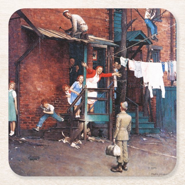 G.I. RECHTECKIGER PAPPUNTERSETZER (Vorderseite)