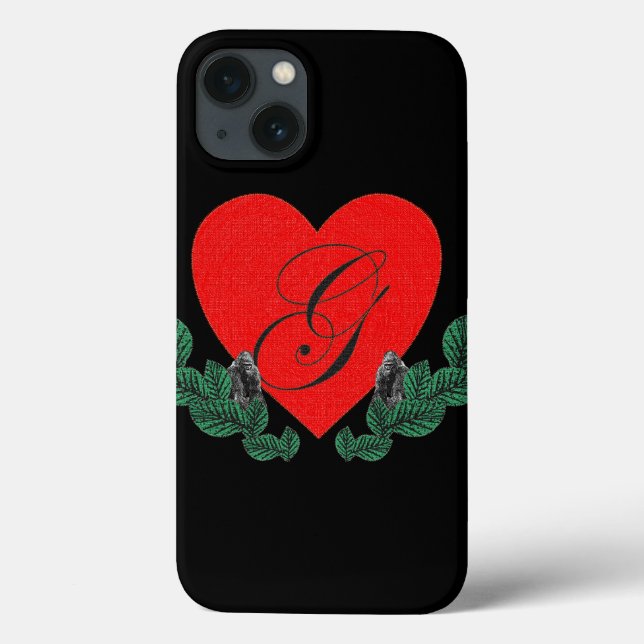 G in einem Herz (anpassbar) Case-Mate iPhone Hülle (Rückseite)