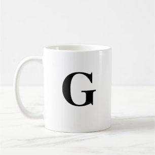 G initial et nom personnalisé Café Mug