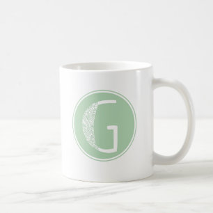 G Initial floral Monogramm Kaffeetasse