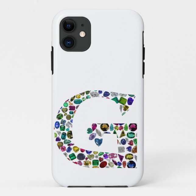 G Initial Gemstone Design Case-Mate iPhone Hülle (Rückseite)
