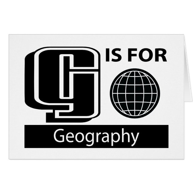 G ist für Geografie (Vorderseite (Horizontal))